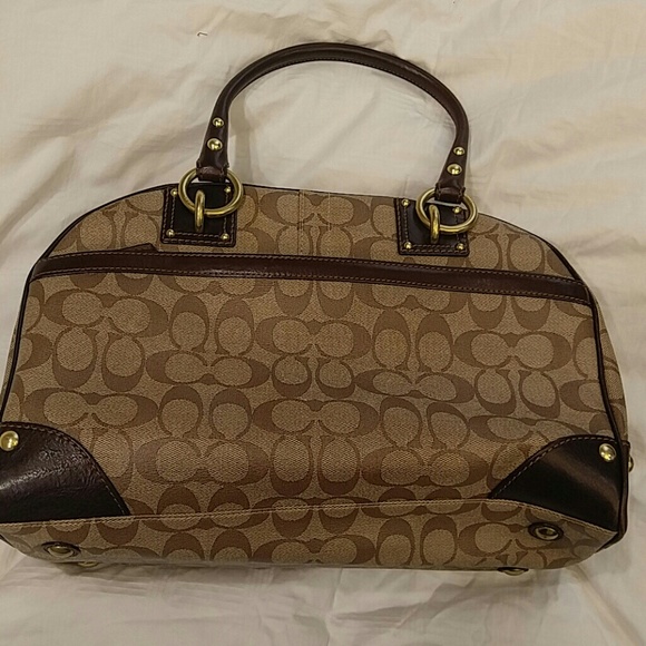 Coach Heritage Stripe Large Domed Satchel